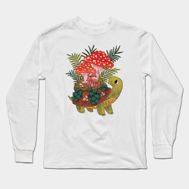 Mushroom Turtle 2 Long Sleeve T-Shirt by MichelleScribbles